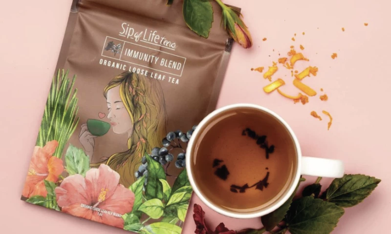 Askew Collective - Sip of Life Teas - Packaging Design and Custom Illustration