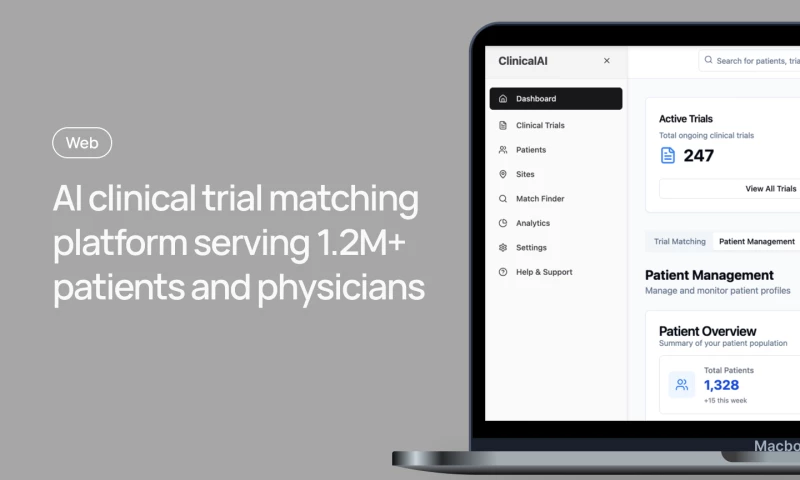 Custom AI clinical trial matching platform