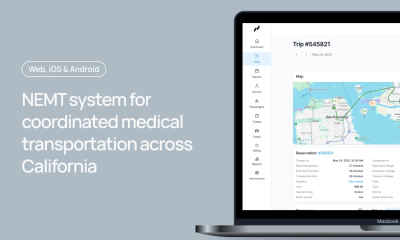 NEMT system for intercity medical rides