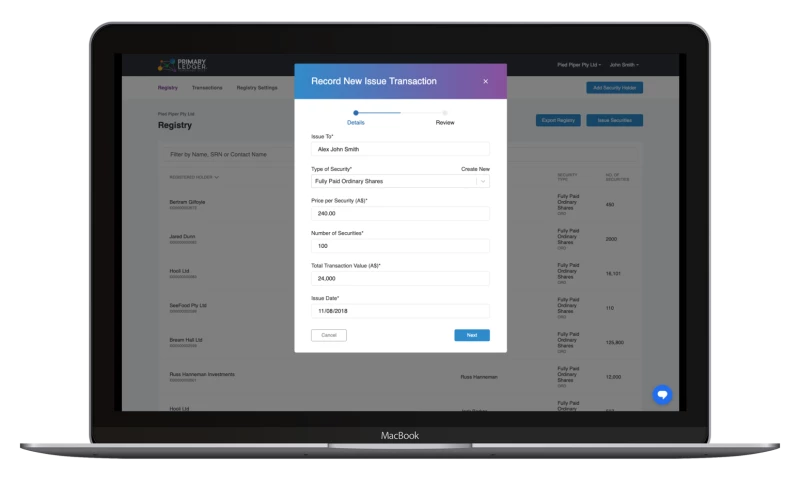 Labrys - Primary ledger