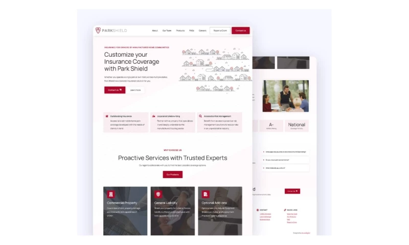 Azuro Digital - Park Shield (Web Design)