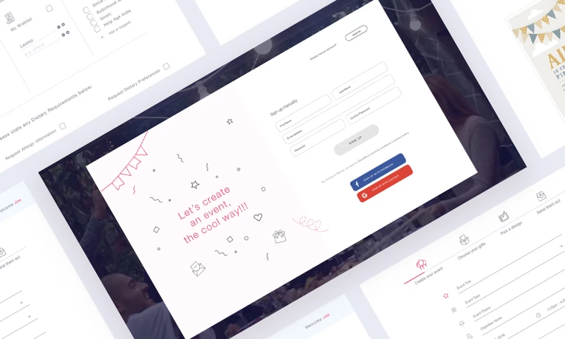 Ideoholics - Branding & UX/UI design for an online event management platform