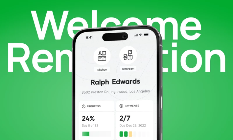 Glow Design Agency - Welcome Renovation Homeowner App