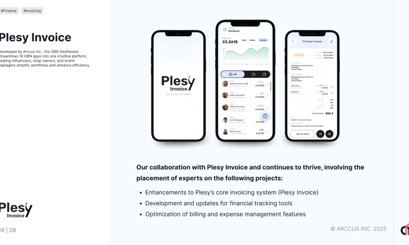 Arccus - Plesy Invoice