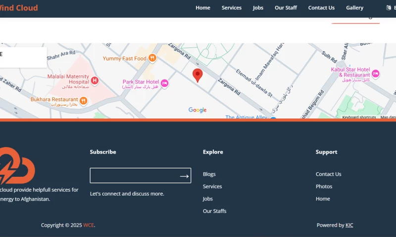 Kabul Innovation Center - Wind Cloud Energy Website