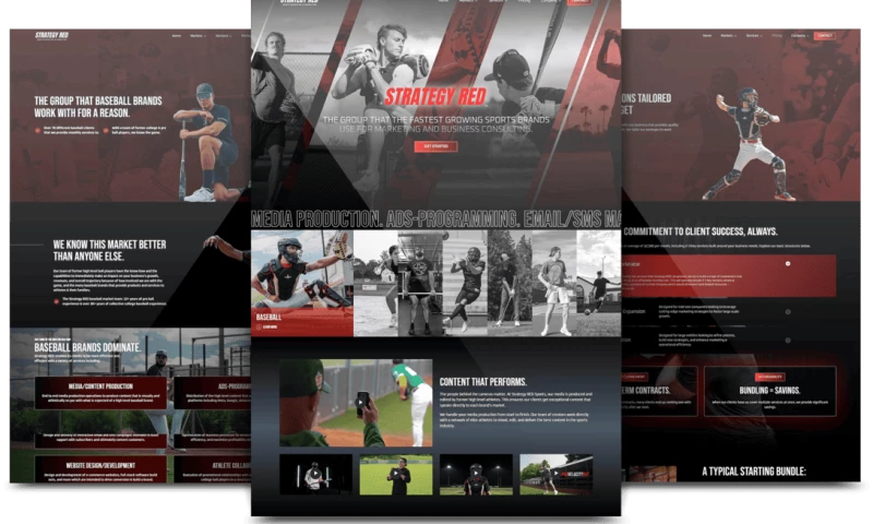 Strategy Red Sports Website