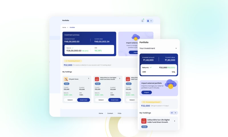 Evoqins - Mobile & Web App for Goal-Based Investment