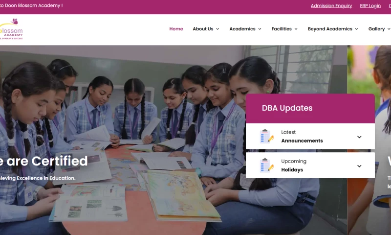 VaishaliTech - Doon Blossom Academy Website & Platform Development