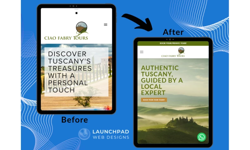 Custom WordPress Redesign for Ciao Fabry Tours in Tuscany