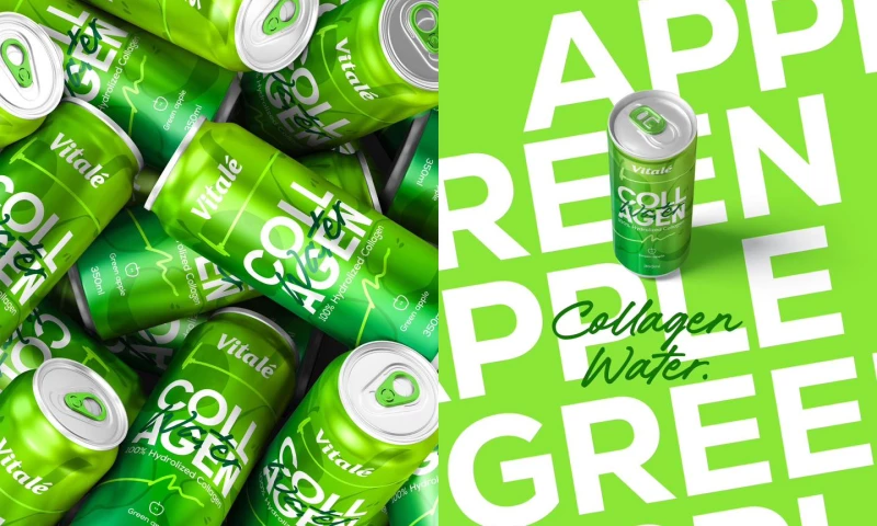 Marklinica - Vitalé Collagen Water Packaging Design