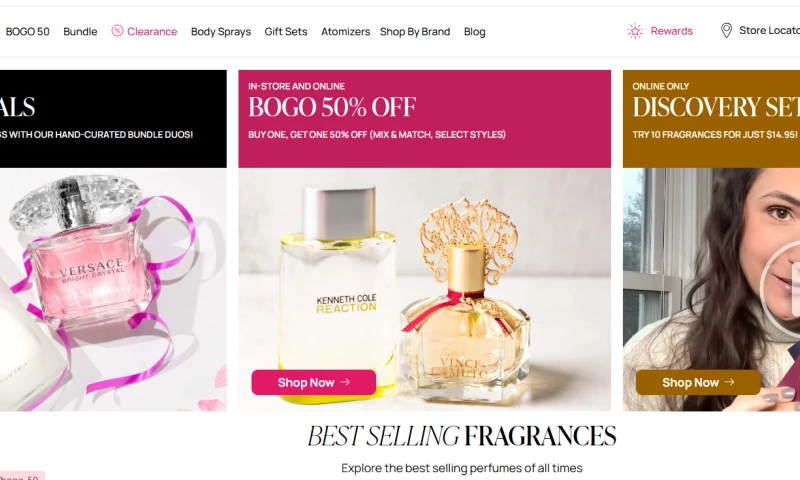 Ecommerce Web App Design - Perfumania