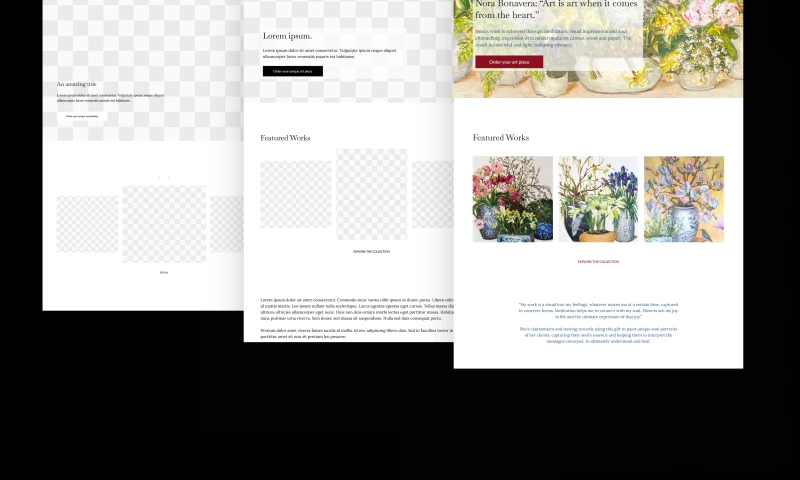 Website Design and Development for Artist