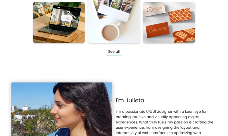 SEO friendly Websitre development for UX/UI designer