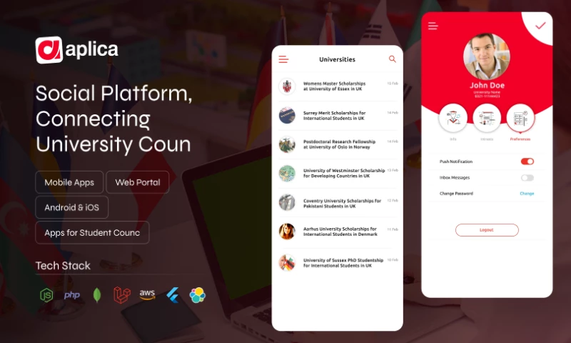 Origami Studios - Aplica | Mobile App Connecting University Students with Global Counsellors