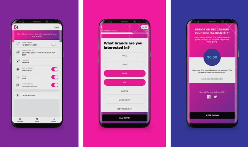 datarockets - Killi - App for personal data trading market