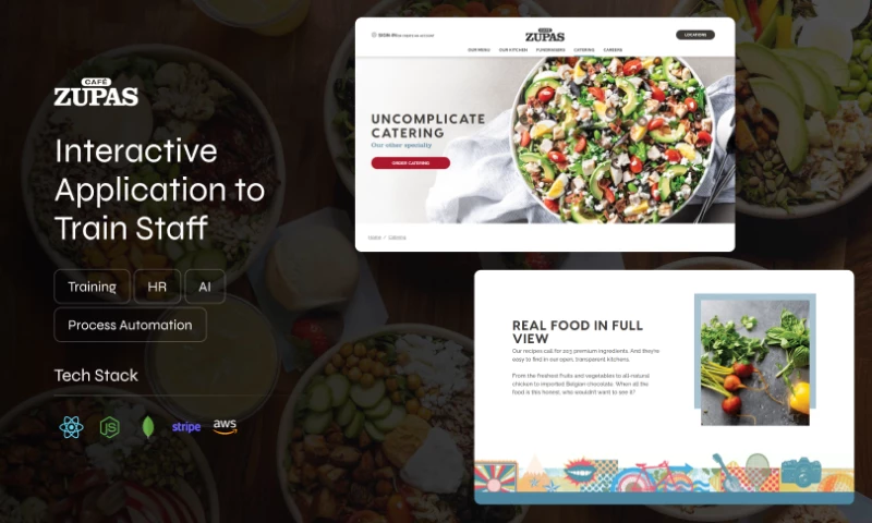 Cafe Zupas | Restaurant Recruitment Web Application
