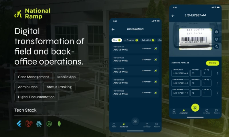 Origami Studios - National Ramp I Order Tracking System