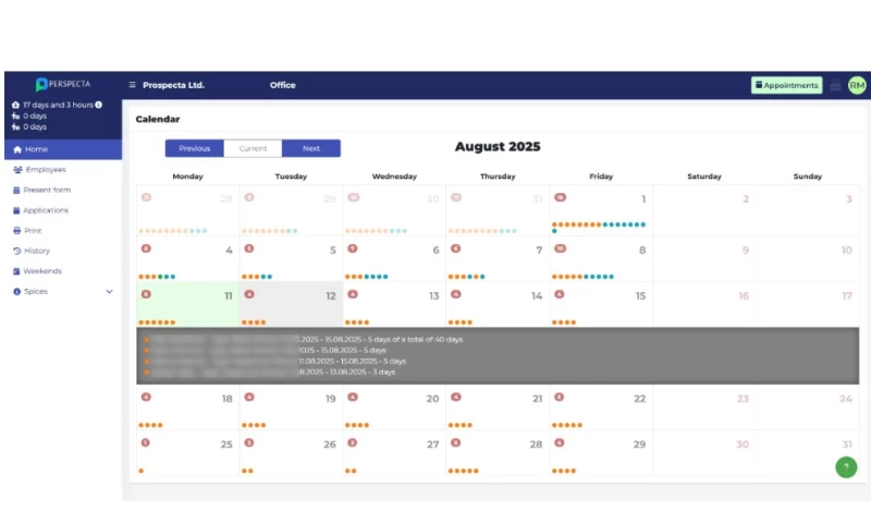 Perspecta Ltd - HR Planner