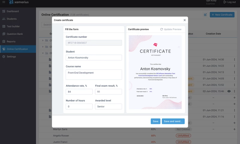 XB Software - Examarius IT Training & Certification System