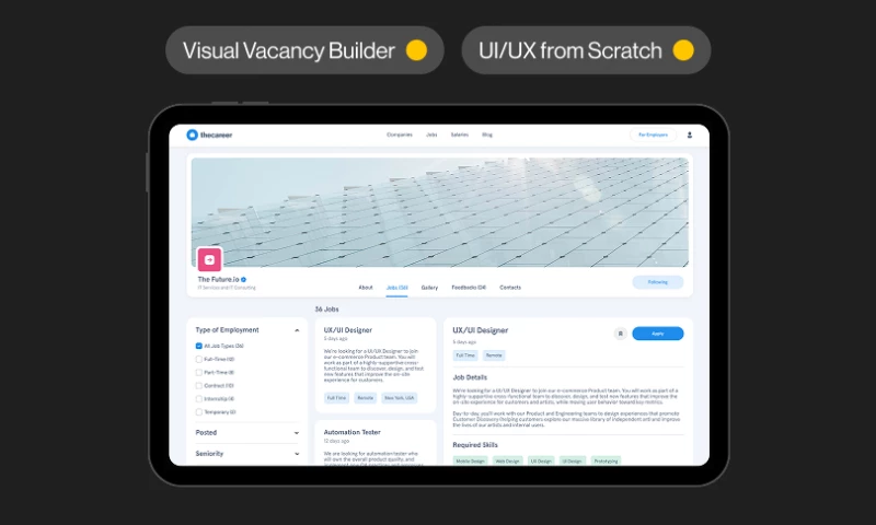 The Next-Gen Job Board Design and Development
