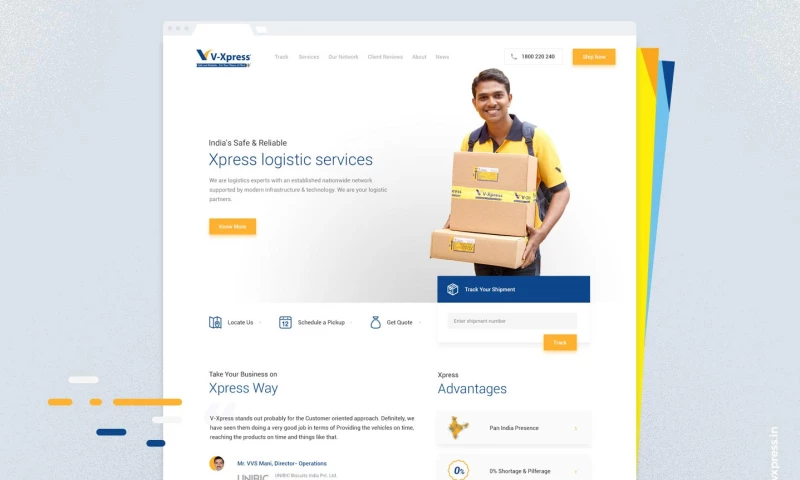 ENLIVEN DIGITAL CONTENT - Website Development for V-Xpress Express Cargo & Logistics Solutions