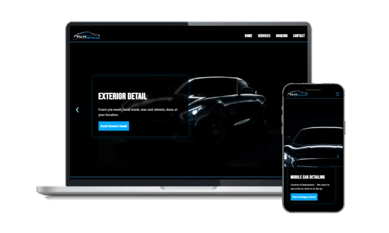 Built By TrigPoint - Custom Multi-Page Website for TKO Detailing
