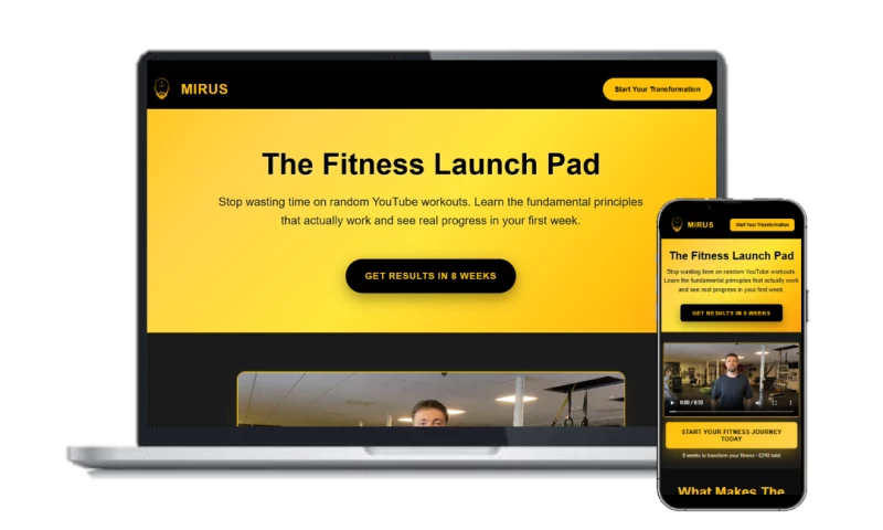 Built By TrigPoint - Fitness Trainer Website for MirusFit
