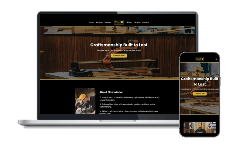 Built By TrigPoint - Single-Page Website for Elite Interior