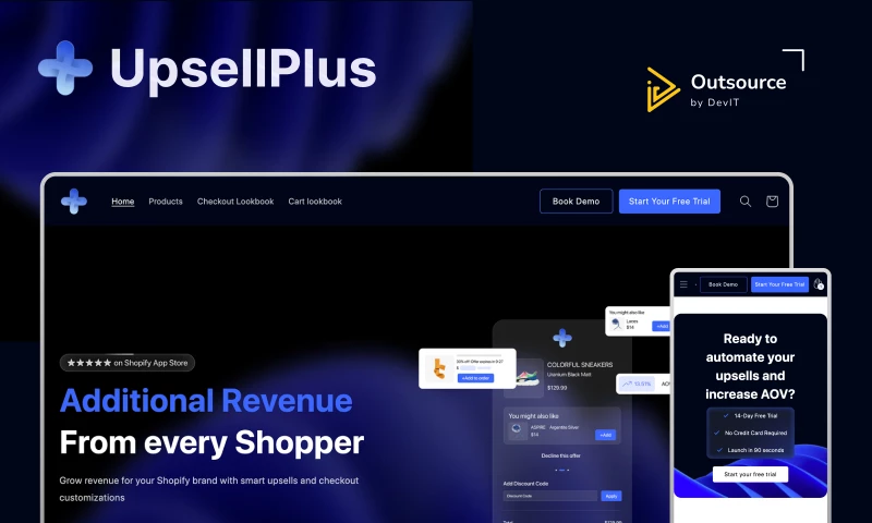 UpsellPlus Checkout Upsells | Shopify App