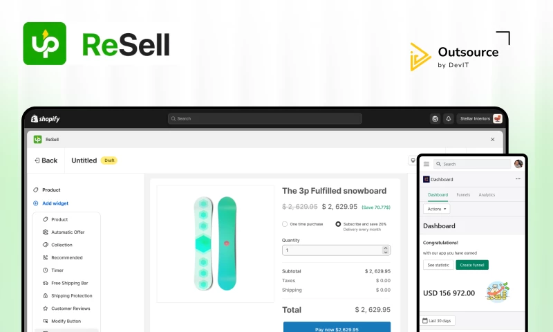 DevIT - ReSell Post Purchase Upsell