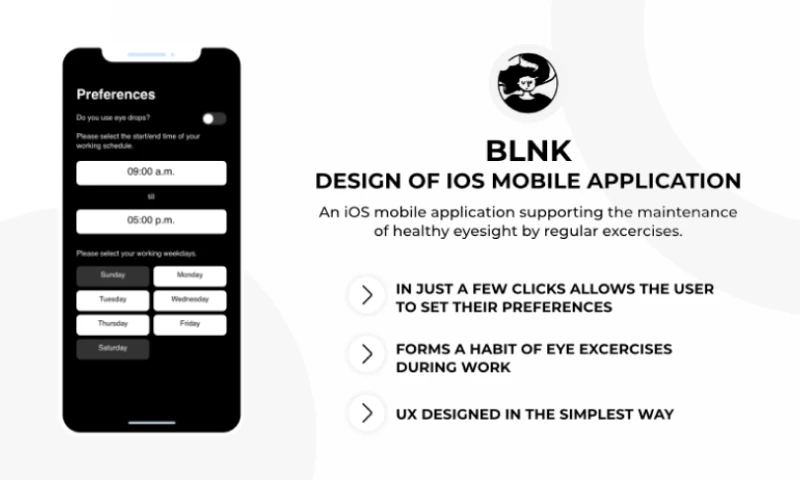CrustLab - BLNK - design of iOS mobile application