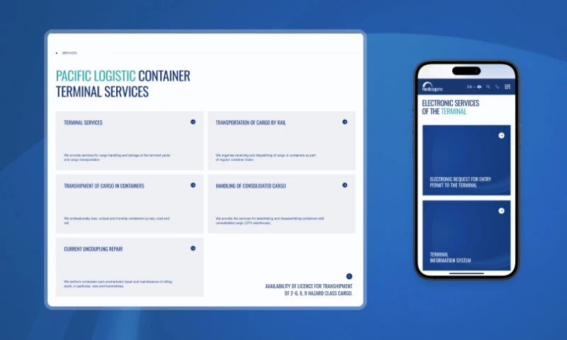 DVIGA - Corporate Website for Pacific Logistic