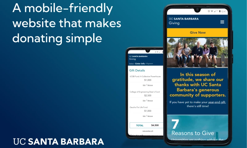 Website for Encouraging University Donations