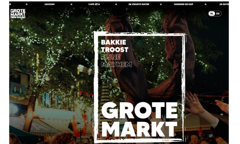 Webgrade - 7 websites for 'De Grote Markt Den Haag'