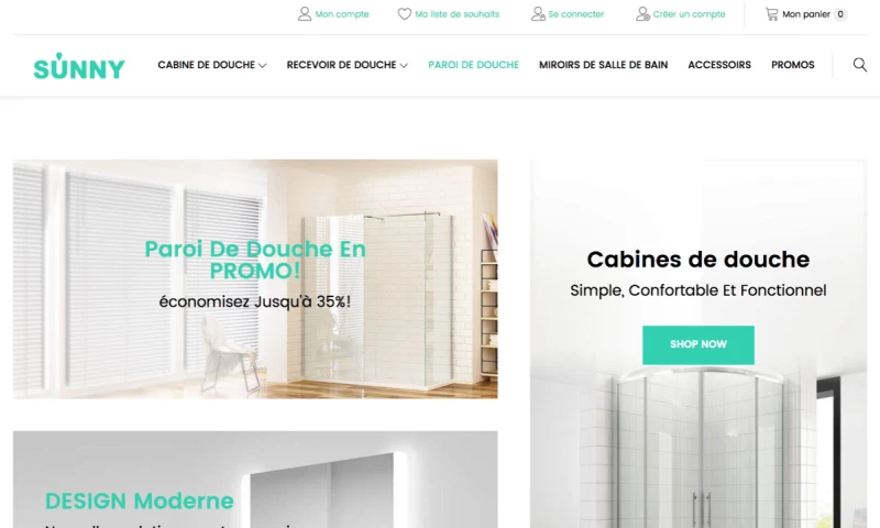 Afocus Development - E-commerce website (Showers equipment)
