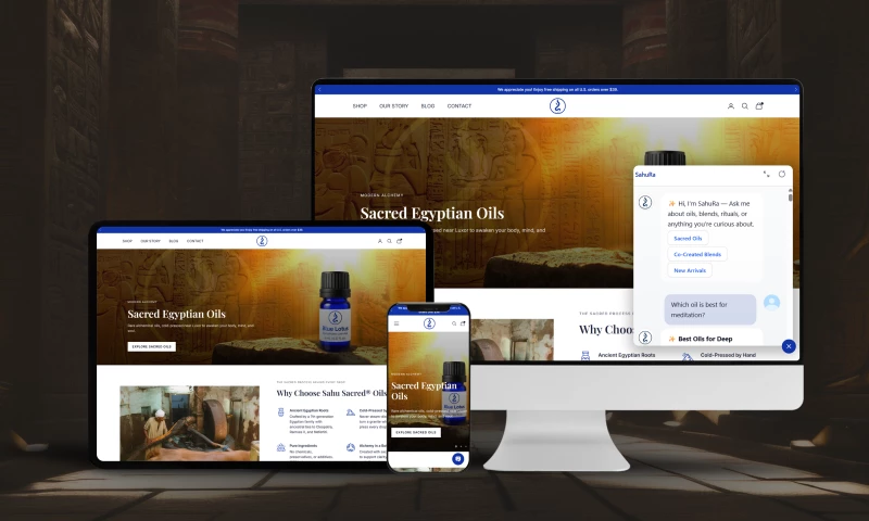 Building an AI-Powered Online Store for Egyptian Sacred Oils