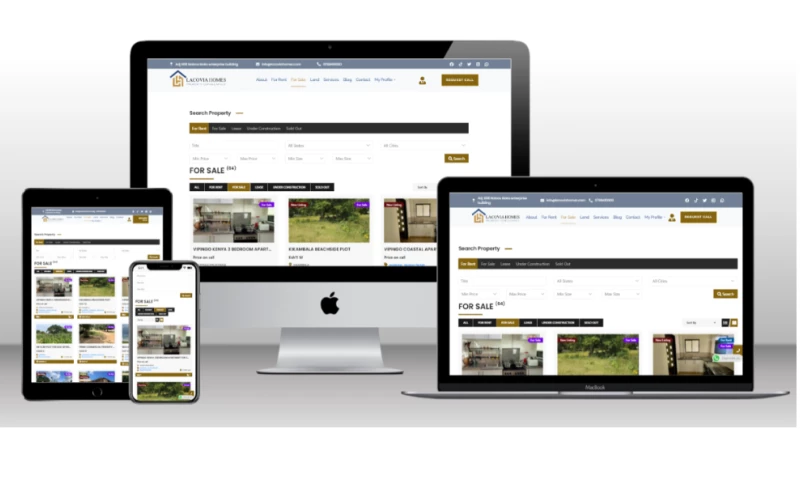 Lacovia Homes Trusted Real Estate Website Design in Kilifi, Kenya