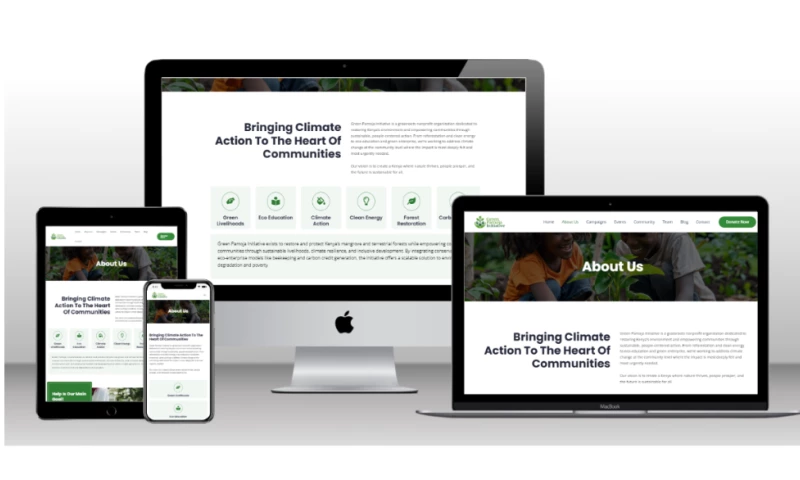 Green Pamoja Initiative NGO Website for Environmental Conservation & Community Empowerment