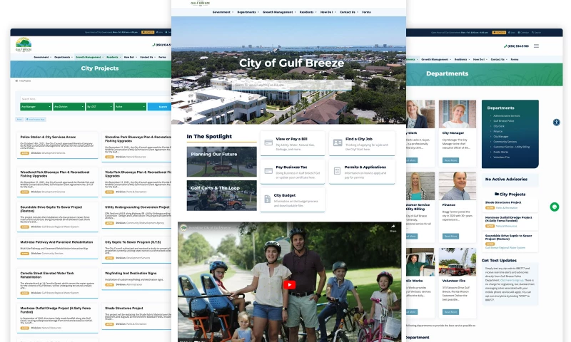 CLK Media Co - City of Gulf Breeze Website Redesign