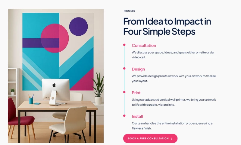 Devtrios - Bespoke Web Design for Wall & Ink Custom Printing