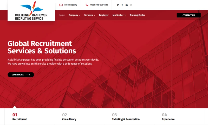 UniconLab - Multilink Manpower Website Design