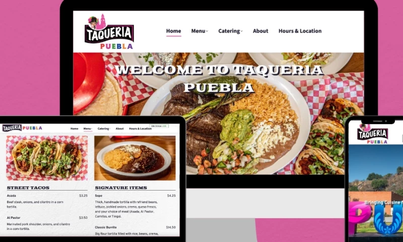 Hummingbird Marketing Services - Taqueria Puebla - Website Redesign, Branding & Digital Marketing
