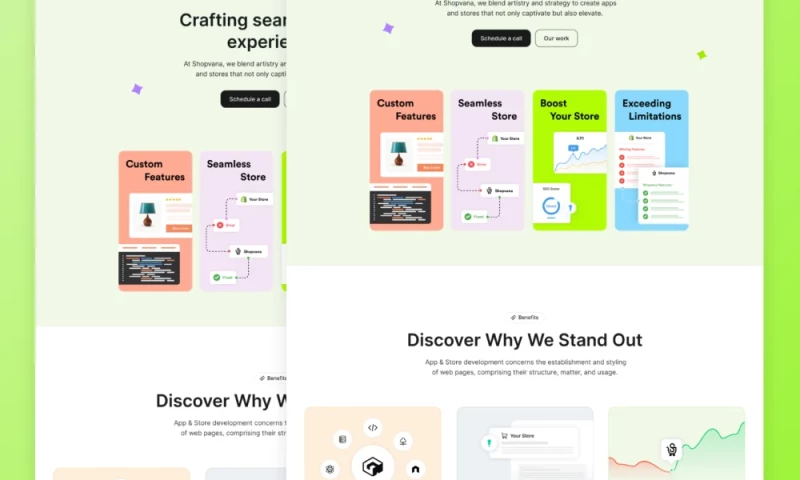 ShopVana - website UI design