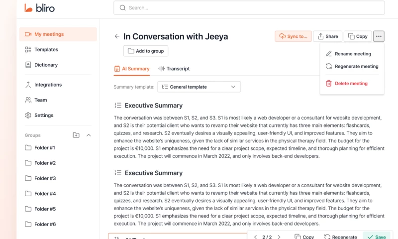 Durran - Redesigning an AI Meeting Assistant