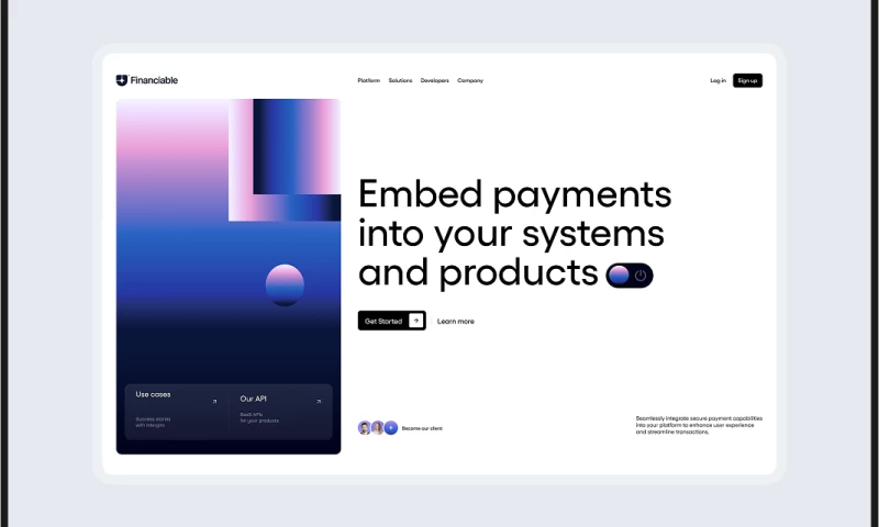 U1CORE - Financiable - finance website landing page