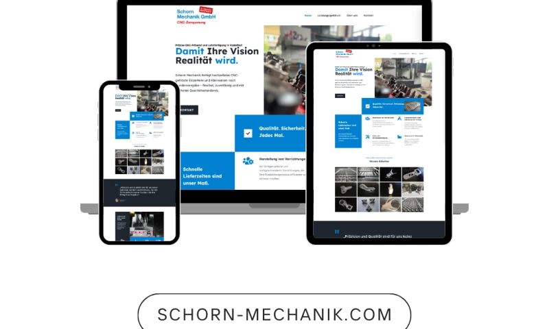 Eschmedia - Corporate Website & SEO Optimization for Schorn-Mechanik