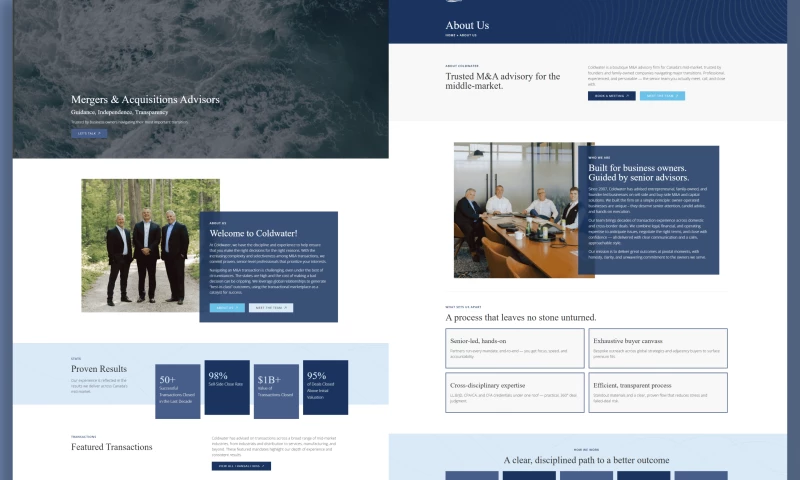 Mojo Media - Website Redesign for Cold Water