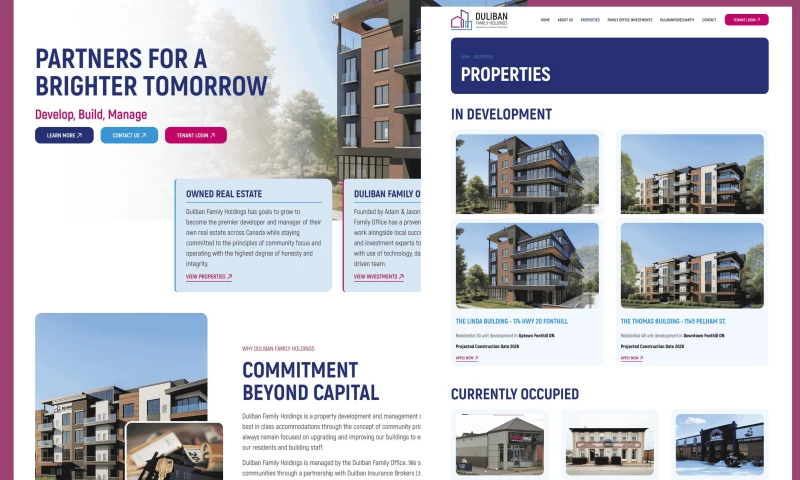 Mojo Media - New Website for Duliban Family Holdings