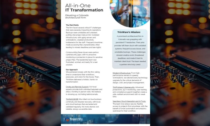 Architectural Firm IT Managed Services