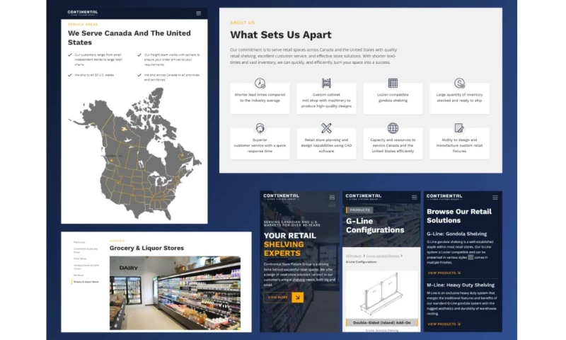 Rapid Fire Web Studio - Website for Retail Shelving Company